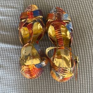 BCBG multi-color sandals